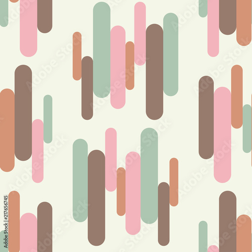 Seamless abstract geometric pattern. Mosaic texture. Dynamic shapes composition. Textile rapport.