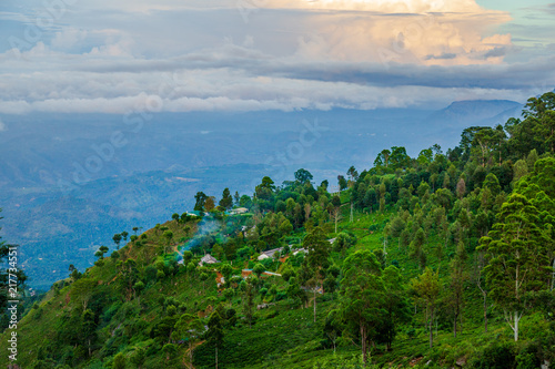 Vue panoramique paysage montagne Sri Lanka