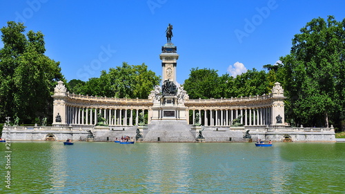 Monument to Alfonso XII in Buen Retiro Park, Madrid, Spain