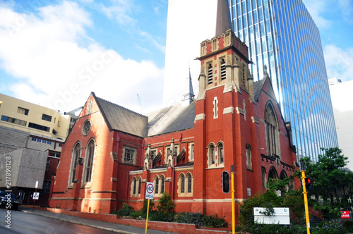 Classic beautiful Cathedral for australian people and foreign travelers visited travel and respect praying at St Georges Terrace street