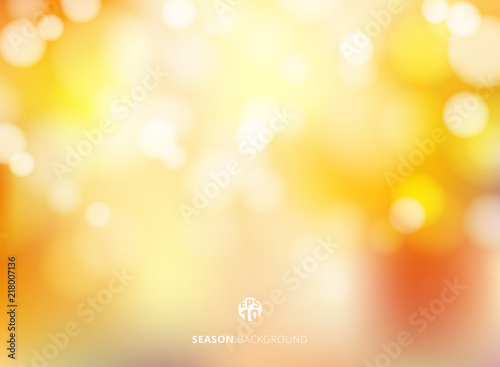 Abstract autumn season blurred bokeh background.