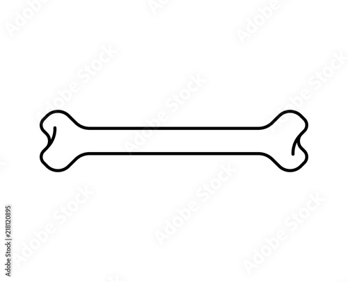 Bone isolated. Part of skeleton. Vector illustration