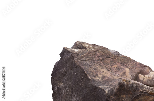Rock cliff in nature isolated on white background.