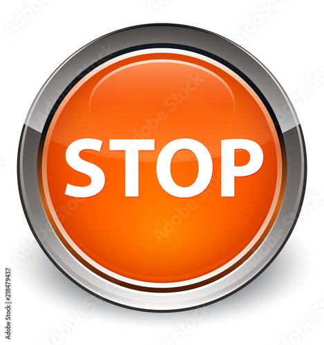 Stop optimum orange round button