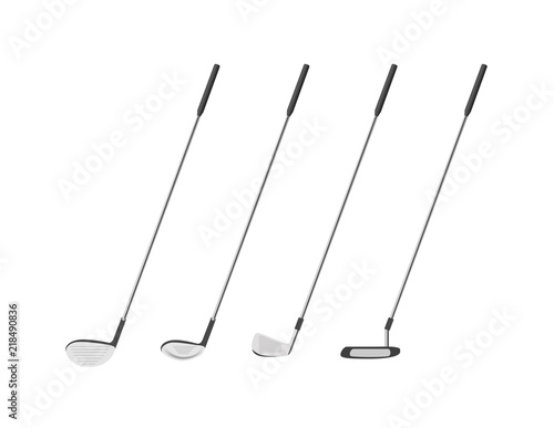 golf club set vector / putter wood iron 