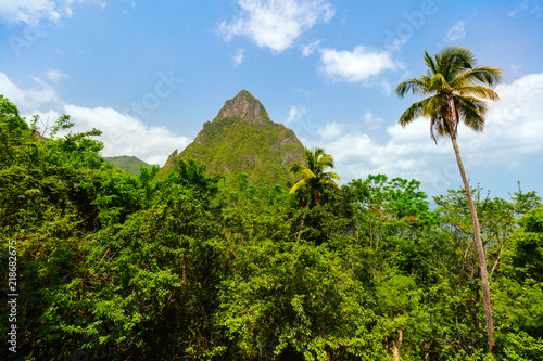 Iconic view of Piton mountains