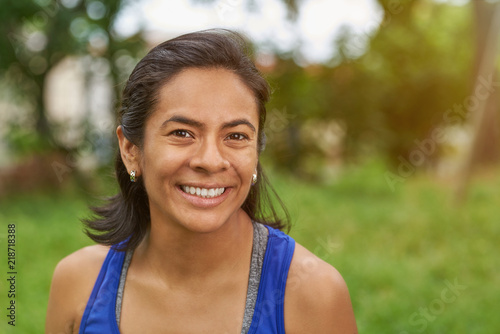 Pretty smiling latina woman