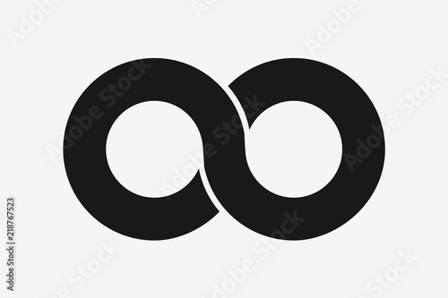 Infinity symbol icon vector illustration. Flat design infinity sign for web graphic or future concept