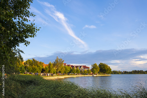 Elk, Poland - Panoramic view of the town of Elk at the Elckie lake