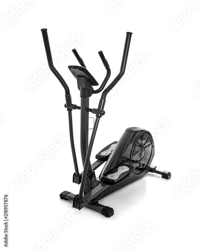 Elliptical trainer or orbitrack isolated on a white background.