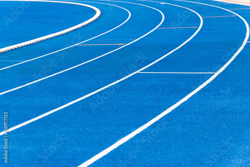 running track blue color - For fitness or competition Bangkok of Thailand