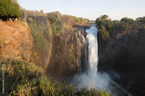 african waterfall in the mountain
