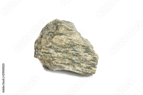 gneiss Rock isolate on white background 