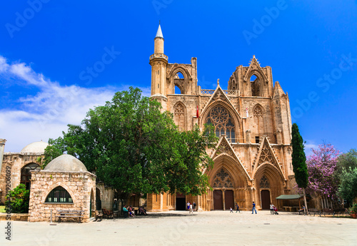 Landmarks of Cyprus -Lala Mustafa Pasha Mosque (St Nicholas Cathedral) in Famagusta