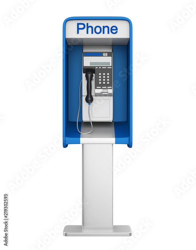 Payphone Booth Isolated