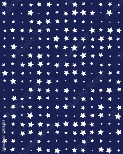 Seamless pattern with stars on blue background