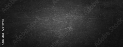 Horizontal black board or chalkboard wall texture background