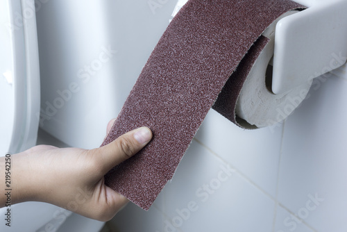 Toilet paper Rough surface Similar to sandpaper