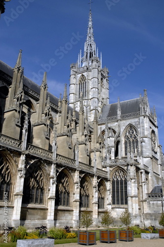 Ville d'Evreux, cathédrale Notre-Dame, style gothique, XIeme siècle, département de l'Eure, Normandie, France