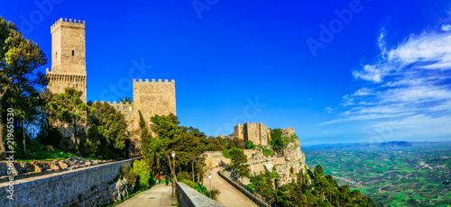 Landmarks of Italy - medieval Erice town in Sicily