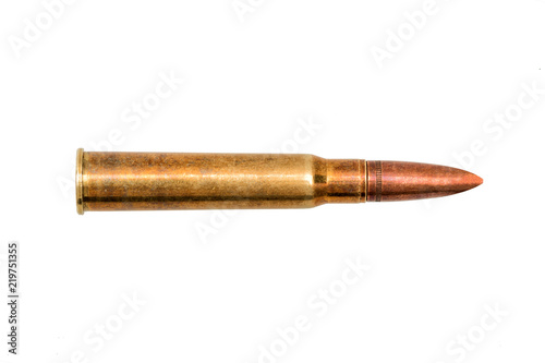 long range bullet isolated on white background