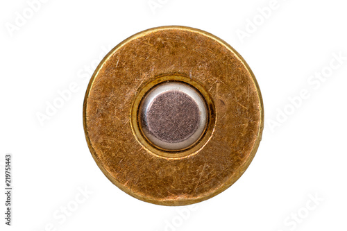 bottom bullet cartridge on white background