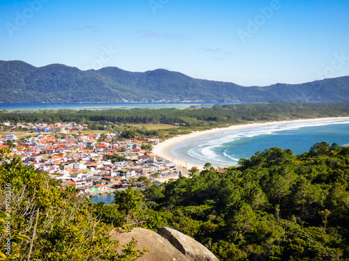 A view of Barra da Lagoa village from Boa vista hiking path - Florianopolis, Brazil