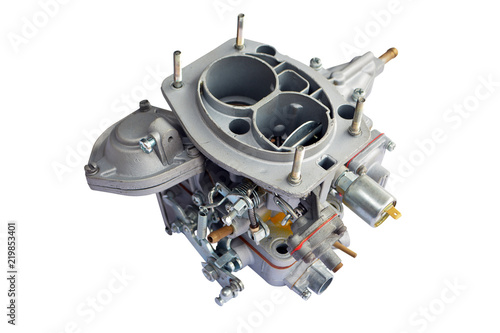 carburetor for automobile. isolated on white with clipping path