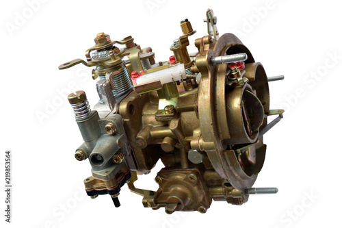 carburetor for automobile. isolated on white with clipping path