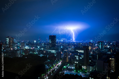 落雷・東京・都心・ゲリラ豪雨・August 27, 2018