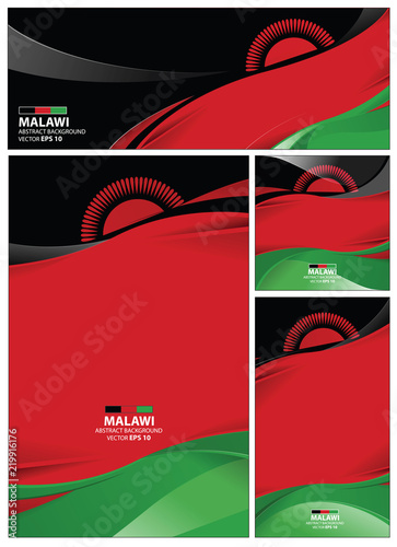 Abstract Malawi Flag Background