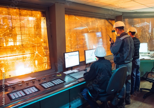 Control panel. Plant for the production of steel.