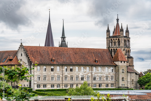 Switzerland, Lozanna cityscapes and rooftops