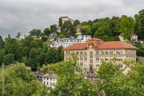 Switzerland, Lozanna cityscapes and rooftops