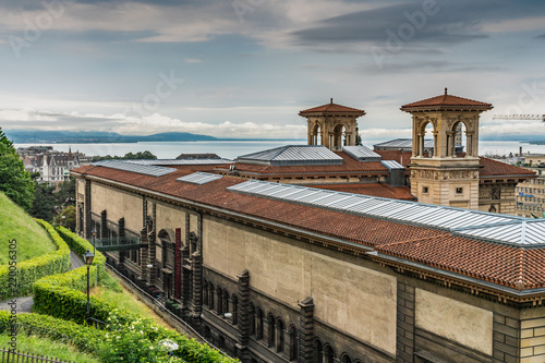 Switzerland, Lozanna cityscapes and rooftops