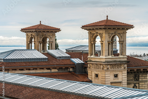 Switzerland, Lozanna cityscapes and rooftops