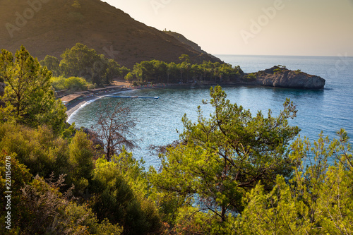 View from Gabaklar bay near Mesudiye,Datca.Datça is a port town in southwestern Turkey.