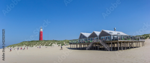 Restaurant on the beach of Texel Island, Netherlands
