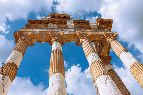 Ruins of the Roman temple Capitolium in Brescia (Tempio Capitolino di Brescia) Italy