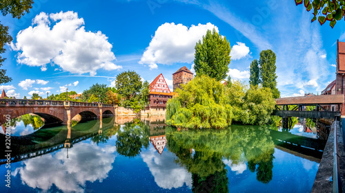 Henkersteg, Maxbrücke, Nürnberg, Panorama 