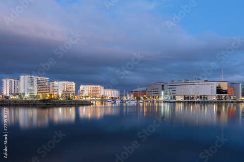 Belfast Harbor Marina Cityscape