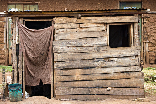 Small wood shack in Africa