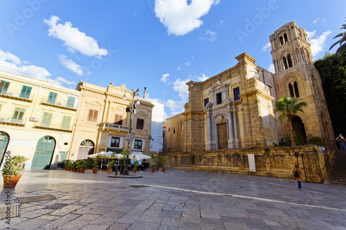 Beautiful view of Piazza Bellini in Palermo,