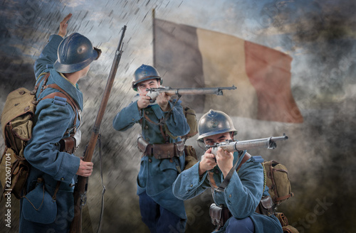 French soldiers 1914 1918 attack, November 11th