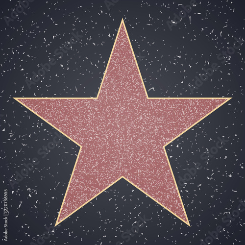 Walk Of Fame. star blank template
