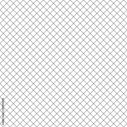 Cell, grid with diagonal lines seamless background, pattern. Tiles. Latticed geometric texture. Vector art