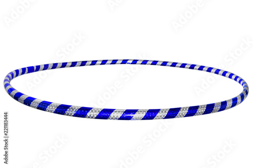 The hula Hoop silver with blue isolated on white background