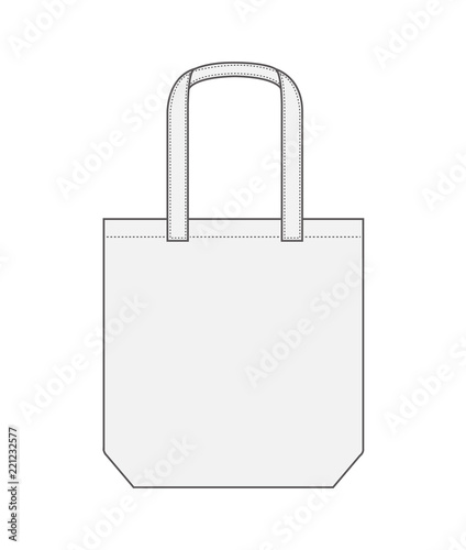 Tote bag / shopping bag / eco bag template illustration (white)