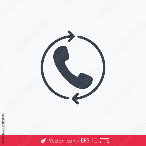 Phone Processing Icon / Vector