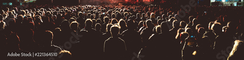 Panoramic view of the crowd in a concert